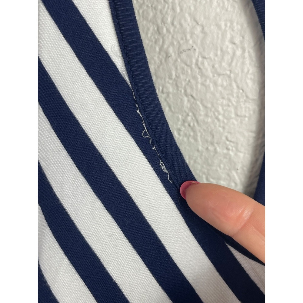 Soma Bra Dress Women's XXL Navy White Striped Maxi Nautical Resort Beachy NWT - Picture 8 of 16